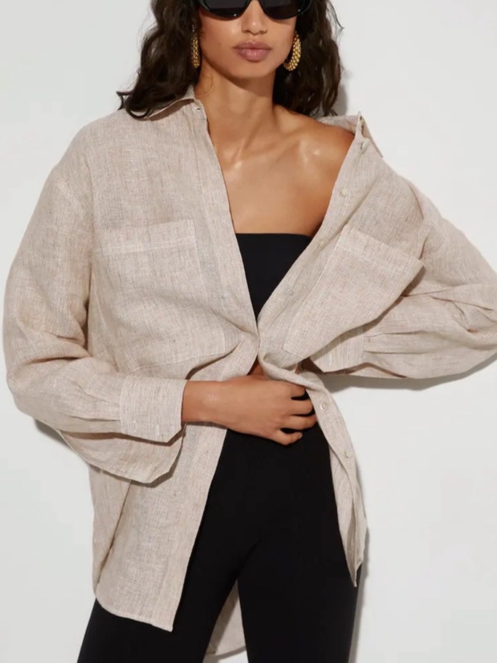 Mango Linen Shirt size Small